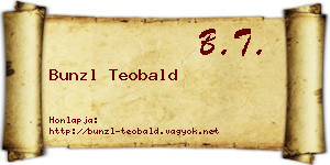 Bunzl Teobald névjegykártya
